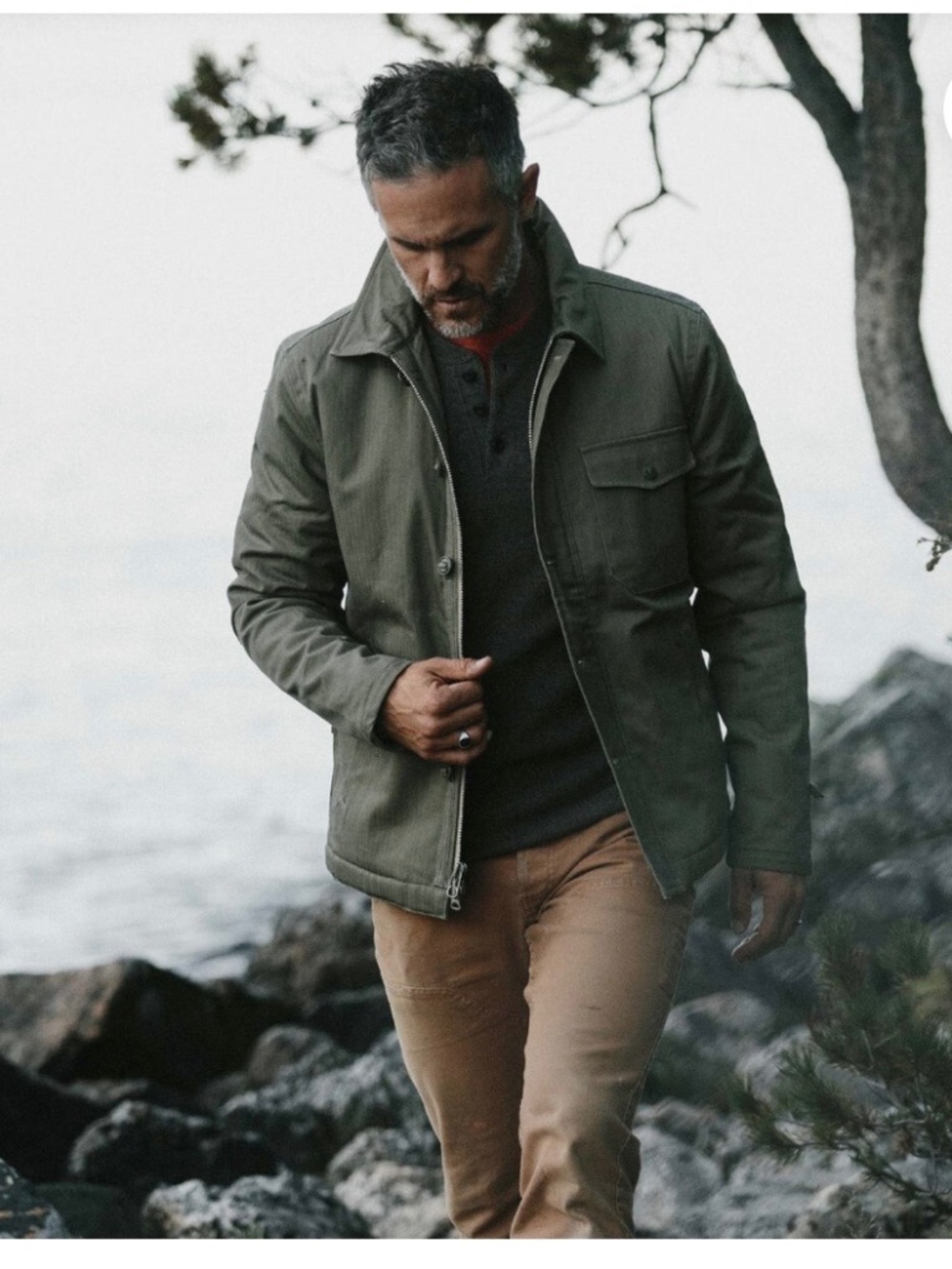 Taylor Stitch - Waxed Cotton Lined Watts Jacket in Olive Size 44 XL